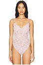 view 2 of 5 Le Stretch Lace Wireless Bodysuit in Ballet Pink