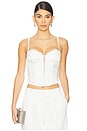 view 1 of 6 x Galia Lahav Beaded Iris Lace Bustier in Ivory