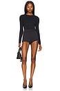view 5 of 5 Organic Cotton Long Sleeve T-shirt Bodysuit in Black