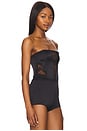 view 3 of 5 Silk And Bouquet Lace Corset Top in Black