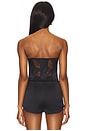 view 4 of 5 Silk And Bouquet Lace Corset Top in Black