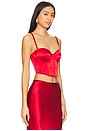 view 3 of 5 Cropped Hamptons Bustier in Rouge