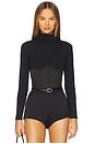 view 1 of 5 Mock Neck Bodysuit in Black