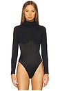 view 2 of 5 Mock Neck Bodysuit in Black