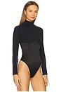 view 3 of 5 Mock Neck Bodysuit in Black