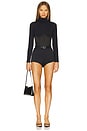 view 5 of 5 Mock Neck Bodysuit in Black