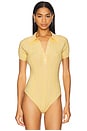 view 2 of 6 Rib Polo Bodysuit in Butter