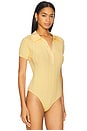 view 3 of 6 Rib Polo Bodysuit in Butter