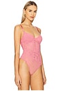 view 3 of 5 Le Stretch Lace Bodysuit in Pink Cadillac
