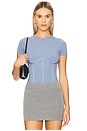 view 1 of 5 Organic Cotton T-Shirt Bodysuit in Denim