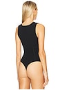 view 4 of 5 Organic Cotton Tank Bodysuit in Black