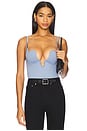 view 1 of 5 Le Stretch Micro U Plunge Bodysuit in Denim