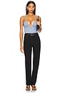 view 5 of 5 Le Stretch Micro U Plunge Bodysuit in Denim