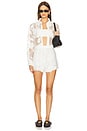 view 5 of 5 Collette Cropped Shirt in Ivory
