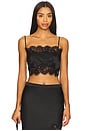 view 1 of 4 Silk And Lace Bandeau Top in Black