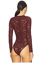 view 4 of 5 Le Stretch Long Sleeve Bodysuit in Auburn