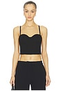 view 1 of 5 Terry Cropped Hamptons Top in Black