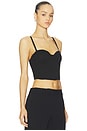 view 3 of 5 Terry Cropped Hamptons Top in Black