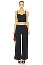 view 5 of 5 Terry Cropped Hamptons Top in Black