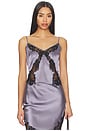 view 1 of 4 Juliet Lace Silk Cami Top in Lavender Smoke