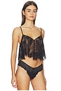 view 2 of 4 Juliet Lace Flutter Cami Top in Black
