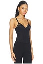 view 2 of 4 Topstitch Bebe Bra Bustier Top in Black