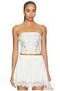 view 1 of 5 Elar Emrboidery Corset Top in Ivory