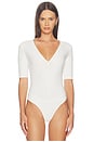 view 2 of 5 BODY ORGANIC COTTON DEEP PLUNGE in Ivory