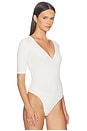 view 3 of 5 BODY ORGANIC COTTON DEEP PLUNGE in Ivory