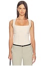 view 1 of 5 BODY ORGANIC COTTON SCOOP NECK in Tahini