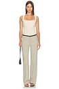 view 5 of 5 BODY ORGANIC COTTON SCOOP NECK in Tahini