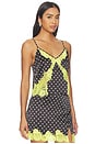 view 2 of 4 Juliet Lace Dotted Cami in Small Black Dot & Lemon Lace