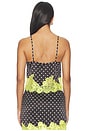 view 3 of 4 Juliet Lace Dotted Cami in Small Black Dot & Lemon Lace