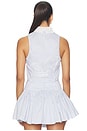 view 3 of 5 PECHERA CON CUELLO DE ENCAJE BORDADO in East Hampton Stripe W/ Embroidery Lace