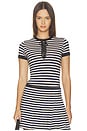 view 1 of 6 Ivy Ringer Bodysuit in Black Sand Stripe