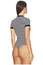 view 4 of 6 Ivy Ringer Bodysuit in Black Sand Stripe