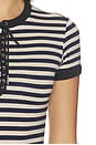 view 6 of 6 Ivy Ringer Bodysuit in Black Sand Stripe