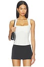 view 1 of 5 Organic Cotton Scoop Neck Bodysuit in Ivory