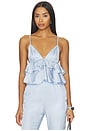 view 1 of 4 Luxe Twill Flare Cami in Ice Queen