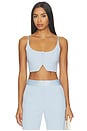 view 1 of 4 Tuxedo Crop Vest in Raindrop