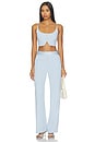 view 5 of 4 Tuxedo Crop Vest in Raindrop