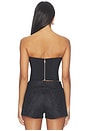 view 4 of 4 Lace Denim Bustier in Black