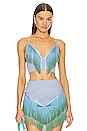 view 1 of 4 Fringe Bralette in Pastel Sky