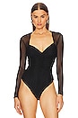 view 2 of 5 Ruched Bodysuit in Black