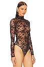 view 3 of 5 High Neck Lace Bodysuit in Black