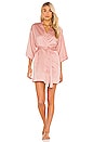 view 2 of 4 Victoria Solid Charm Wrap Robe in Apricot