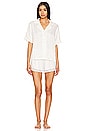 view 1 of 3 Selena Charmeuse Notch Pajama Set in Ivory