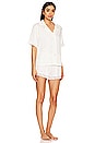 view 2 of 3 Selena Charmeuse Notch Pajama Set in Ivory