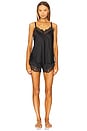 view 2 of 5 Gabby Charmeuse Cami & Tap in Black