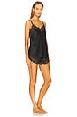 view 3 of 5 Gabby Charmeuse Cami & Tap in Black